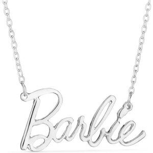 pink Barbie logo necklace for women girl pendant chain jewelry gift accessory